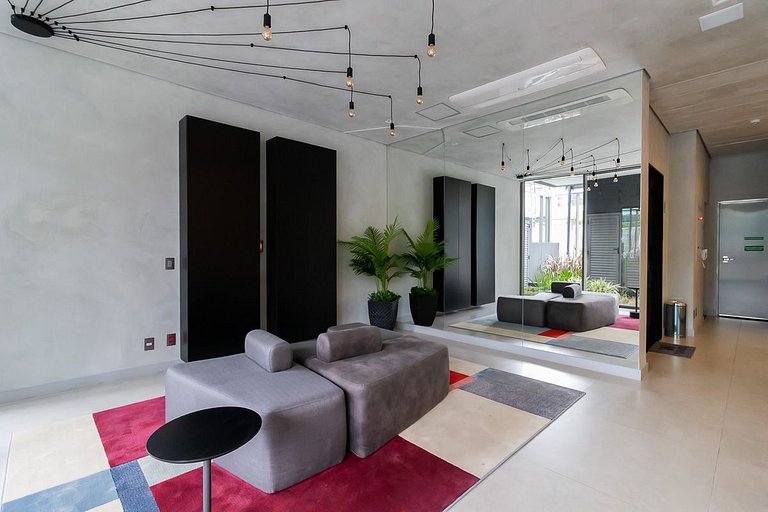 Studios Novíssimos com Piscina no Rooftop e vista para o All