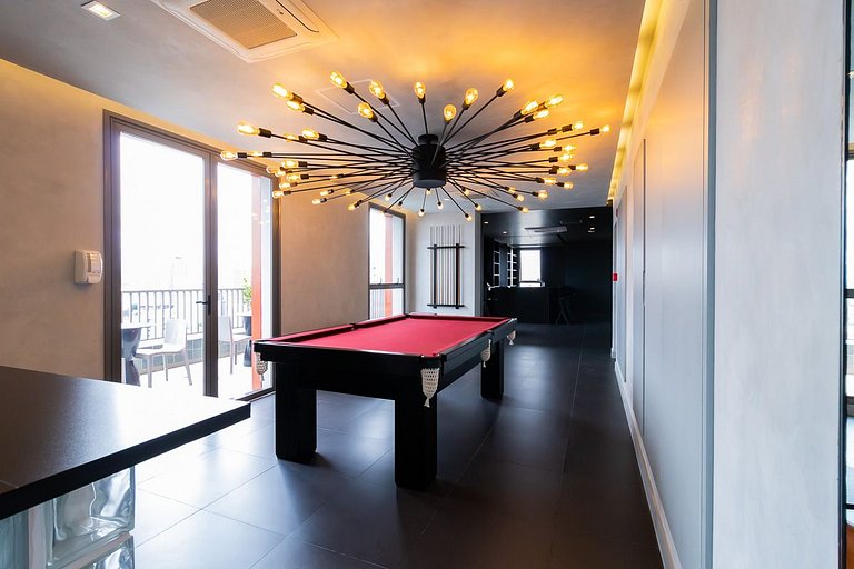 Studios Novíssimos com Piscina no Rooftop e vista para o All