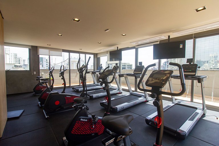 Studio moderno com Rooftop na Bela cintra