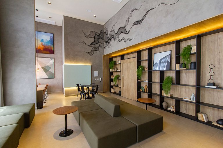 Studio moderno com Rooftop na Bela cintra