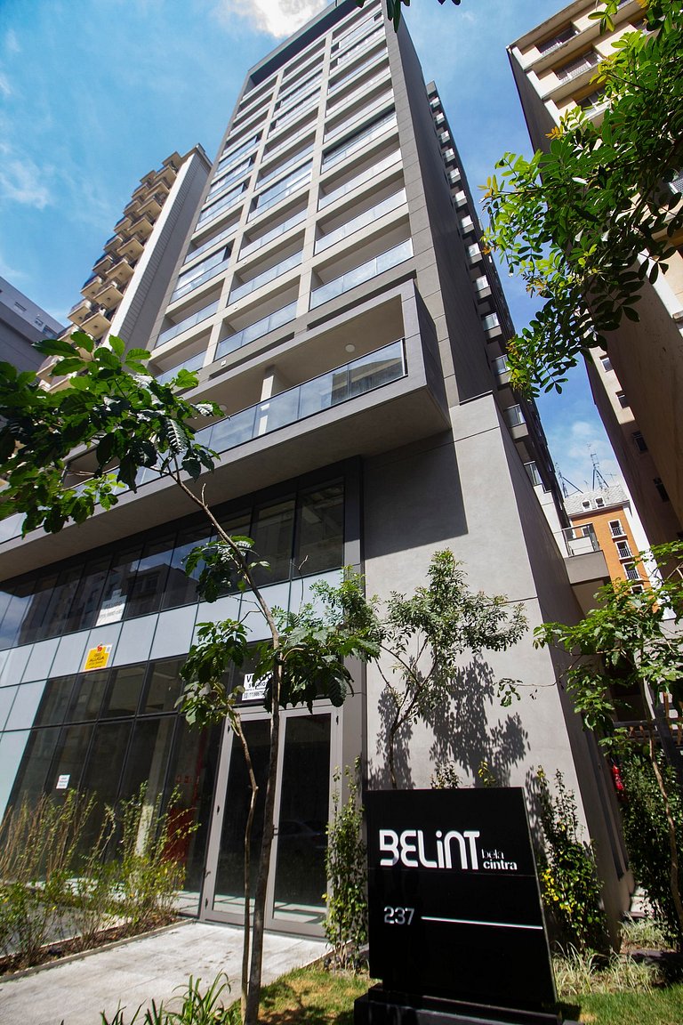 Studio moderno com Rooftop na Bela cintra