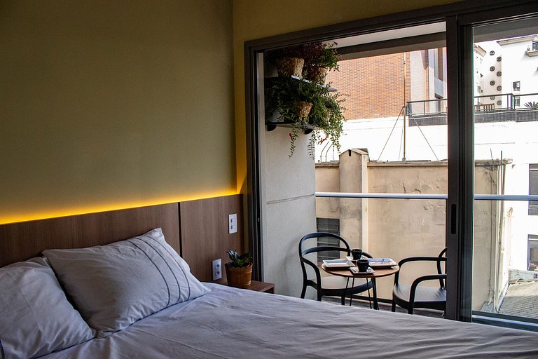 Studio moderno com Rooftop na Bela cintra