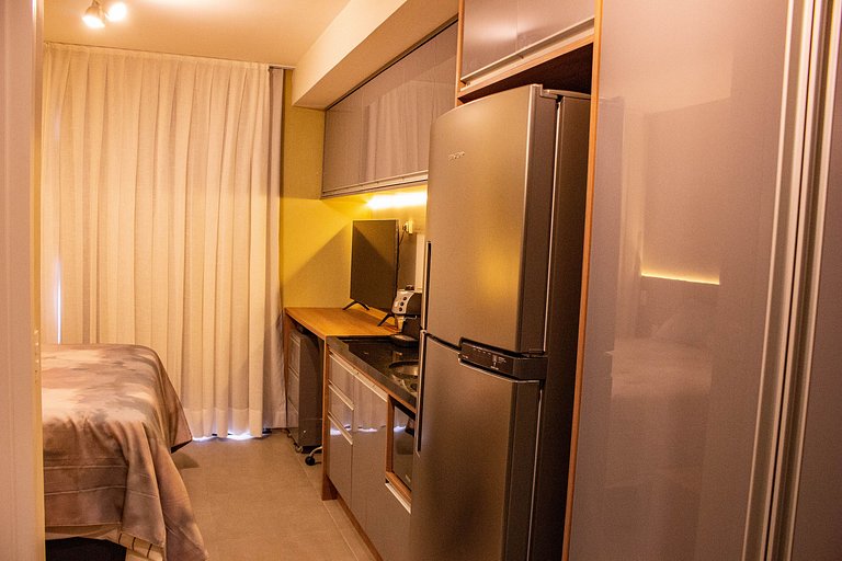 Studio moderno com Rooftop na Bela cintra