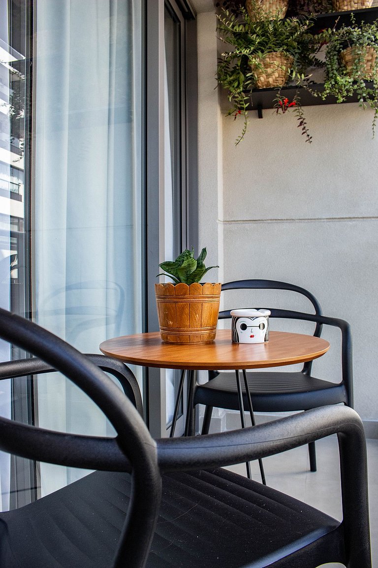 Studio moderno com Rooftop na Bela cintra