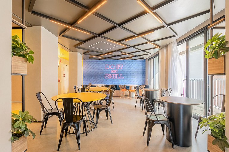 Studio moderno e lindo com varanda na Vila Mariana