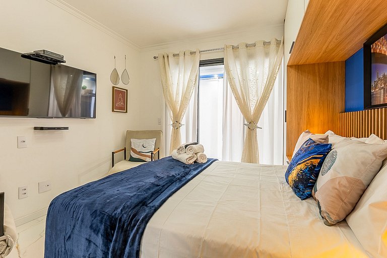 Studio novo a 100m do Metrô, para 4 Pessoas