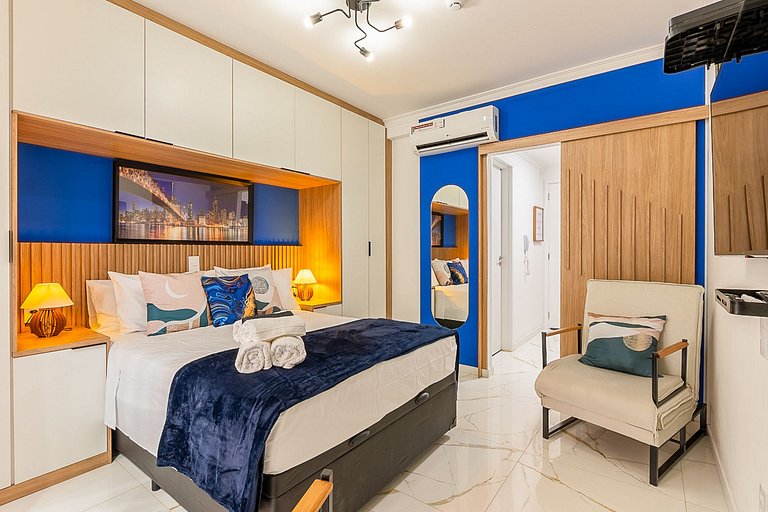 Studio novo a 100m do Metrô, para 4 Pessoas