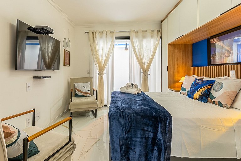 Studio novo a 100m do Metrô, para 4 Pessoas