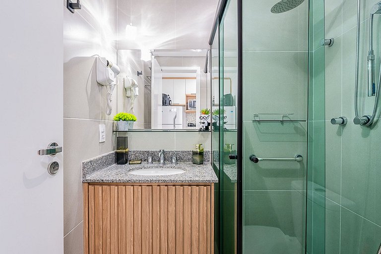 Studio novo a 100m do Metrô, para 4 Pessoas