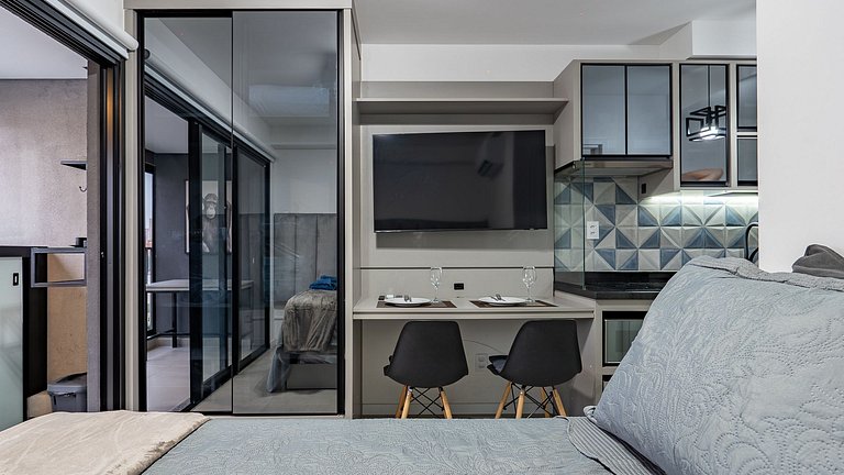 Studio Novo a 3min do Metrô, Comporta 3 Pessoas