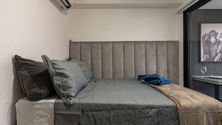 Studio Novo a 3min do Metrô, Comporta 3 Pessoas