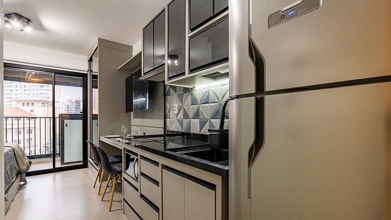 Studio Novo a 3min do Metrô, Comporta 3 Pessoas