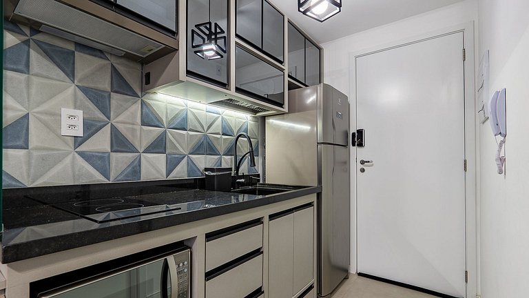 Studio Novo a 3min do Metrô, Comporta 3 Pessoas