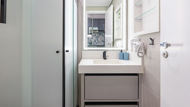 Studio Novo a 3min do Metrô, Comporta 3 Pessoas