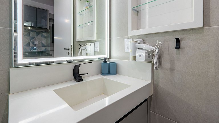 Studio Novo a 3min do Metrô, Comporta 3 Pessoas