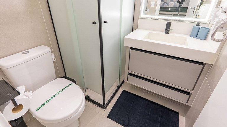 Studio Novo a 3min do Metrô, Comporta 3 Pessoas