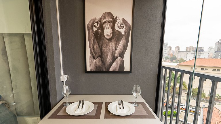 Studio Novo a 3min do Metrô, Comporta 3 Pessoas