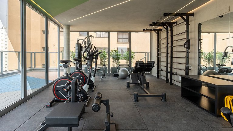 Studio magnifico no 18° andar em Perdizes