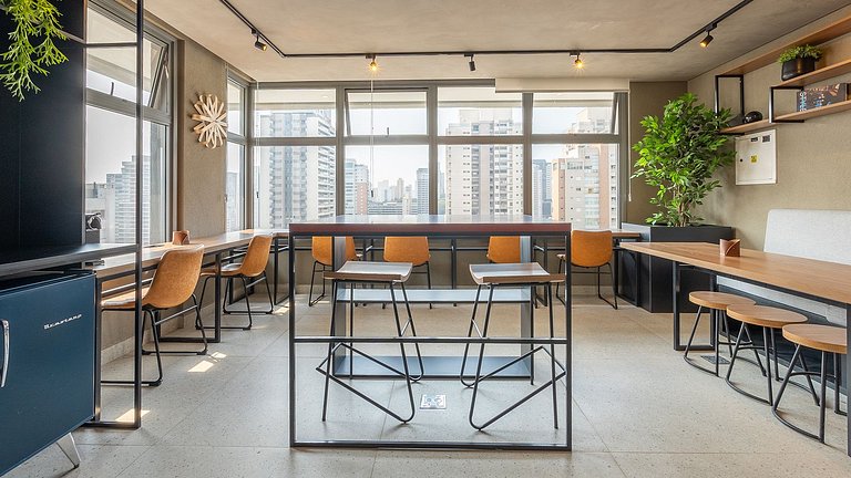Studio magnifico no 18° andar em Perdizes
