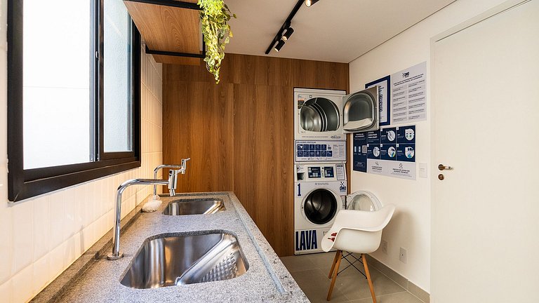 Studios modernos e luxuosos na Vila Buarque com piscina no R