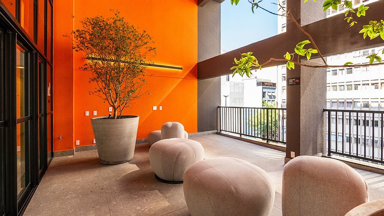 Studio moderno no 9° andar na Vila Buarque