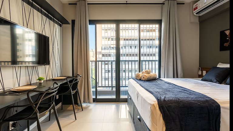 Studio moderno no 9° andar na Vila Buarque