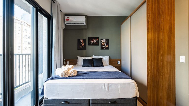 Studio moderno no 9° andar na Vila Buarque