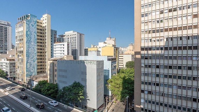 Studio moderno no 9° andar na Vila Buarque