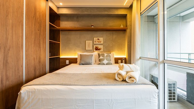 Studio magnifico no 18° andar em Perdizes