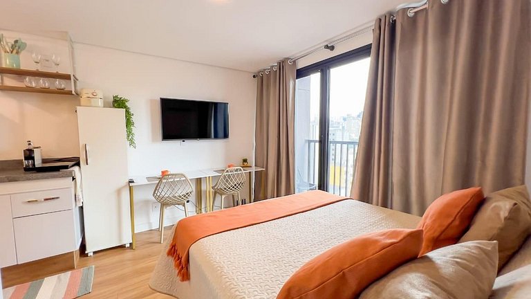 Studio Luxo no 16° andar - Vila Buarque