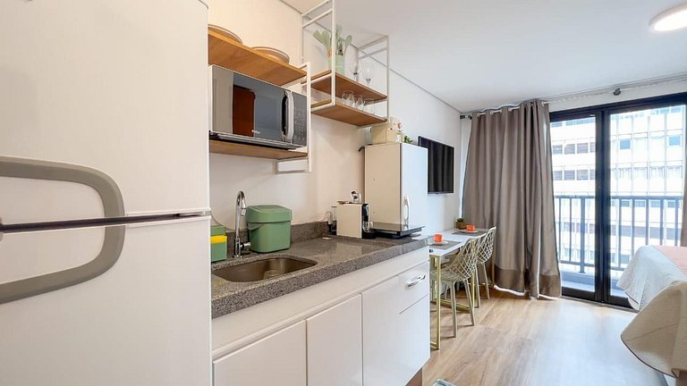 Studio Luxo no 16° andar - Vila Buarque