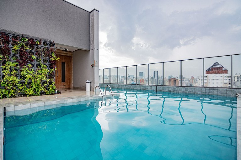 Piscina no Rooftop! Studio a 3min do Metrô República