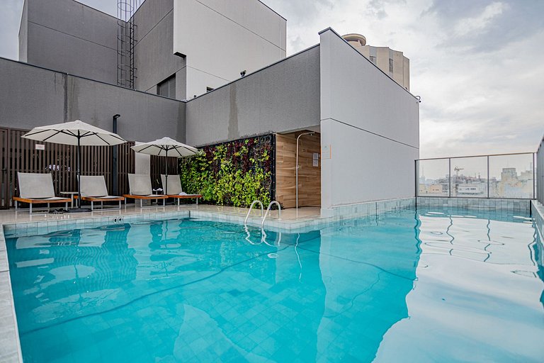 Piscina no Rooftop! Studio a 3min do Metrô República