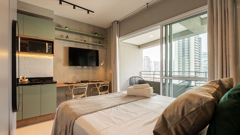 Studio moderno em Perdizes – vista 17º andar