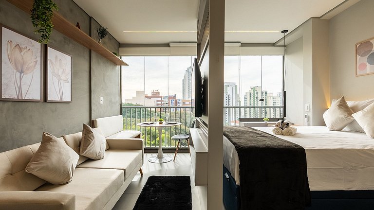 Studio de luxo no 10° andar prox a Vila Mariana