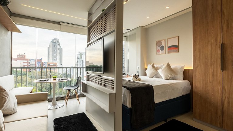 Studio de luxo no 10° andar prox a Vila Mariana
