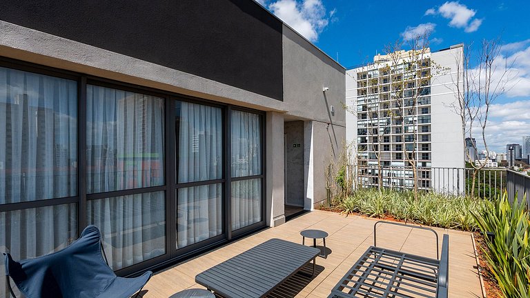 Studio moderno na Rua Vergueiro - vista incrivel e a pouco p