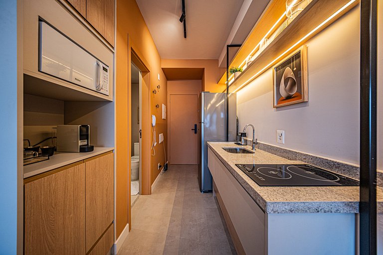 Studio de alto padrão no 26º andar em Moema