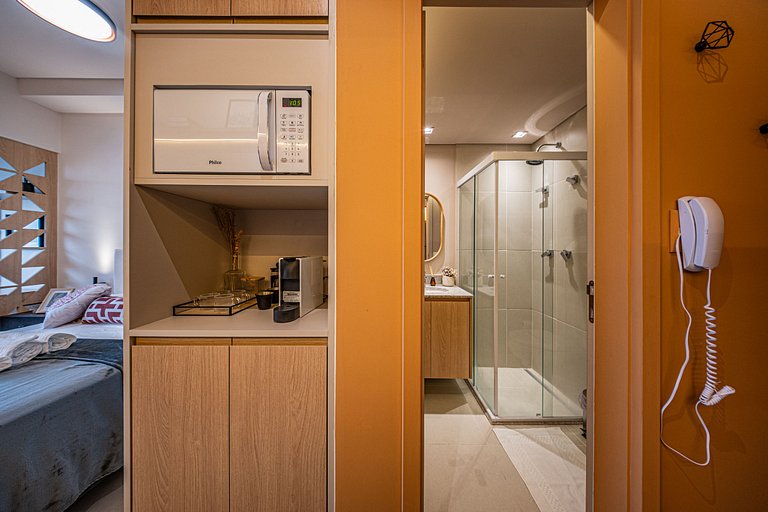 Studio de alto padrão no 26º andar em Moema