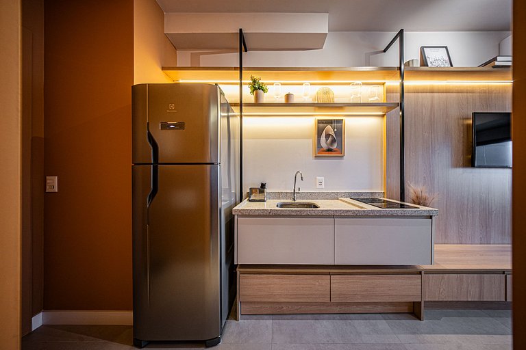 Studio de alto padrão no 26º andar em Moema