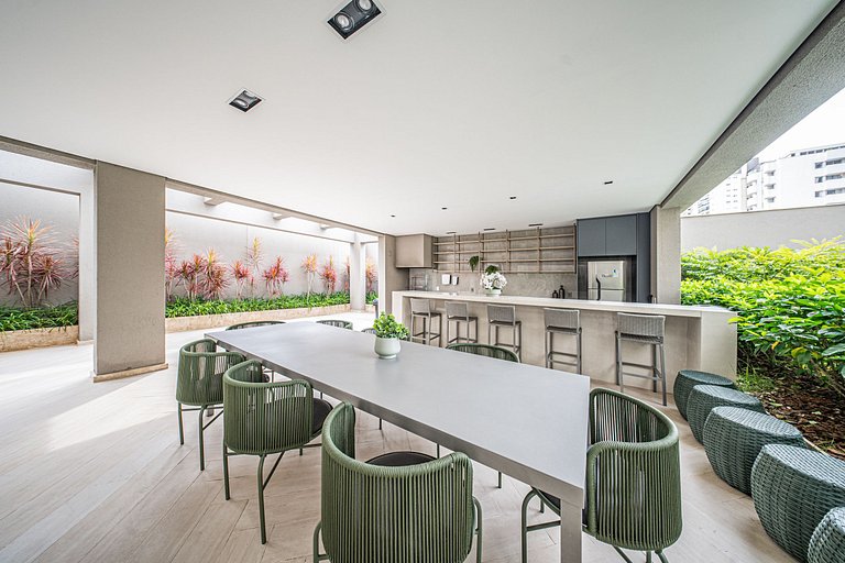 Studio de alto padrão no 26º andar em Moema