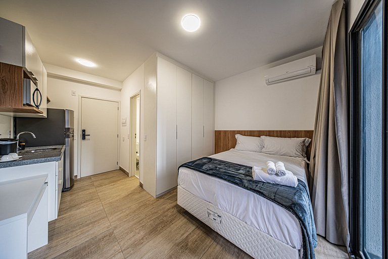 Studio premium completo | Estação Republica a 5min