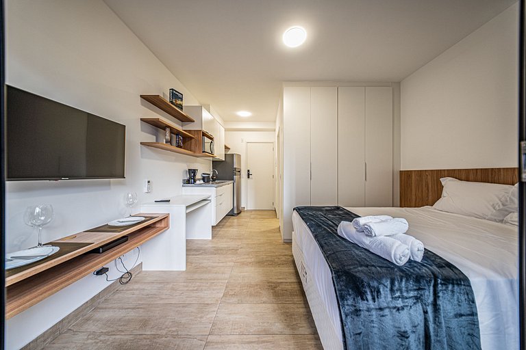 Studio premium completo | Estação Republica a 5min