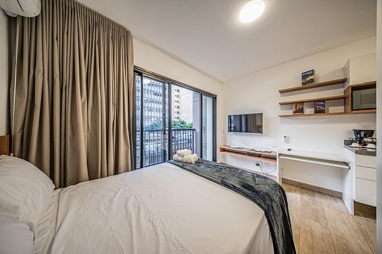 Studio premium completo | Estação Republica a 5min